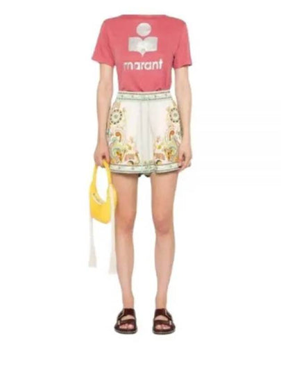 Zwell Logo Print Short Sleeve T-Shirt Pink - ISABEL MARANT - BALAAN 2