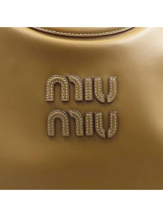 5BG276 Caramel Leather Ivy Hobo Shoulder Bag - MIU MIU - BALAAN 4