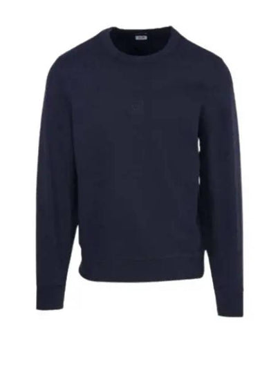 Metropolis Logo Badge Sweatshirt Navy - CP COMPANY - BALAAN 2