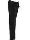 Slim fit washed button string black jeans JN102 - IKALOOOK - BALAAN 3