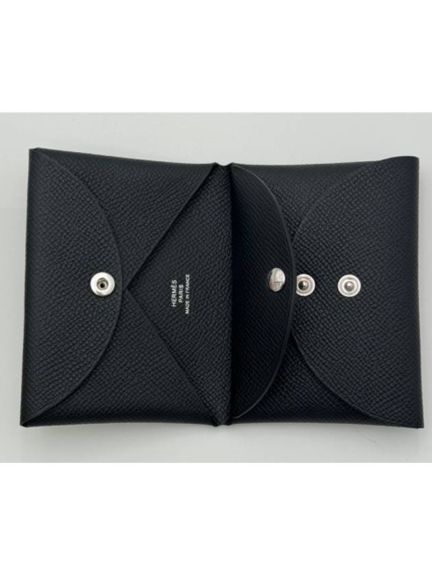 Calvi Duo Card Wallet Noir - HERMES - BALAAN 6