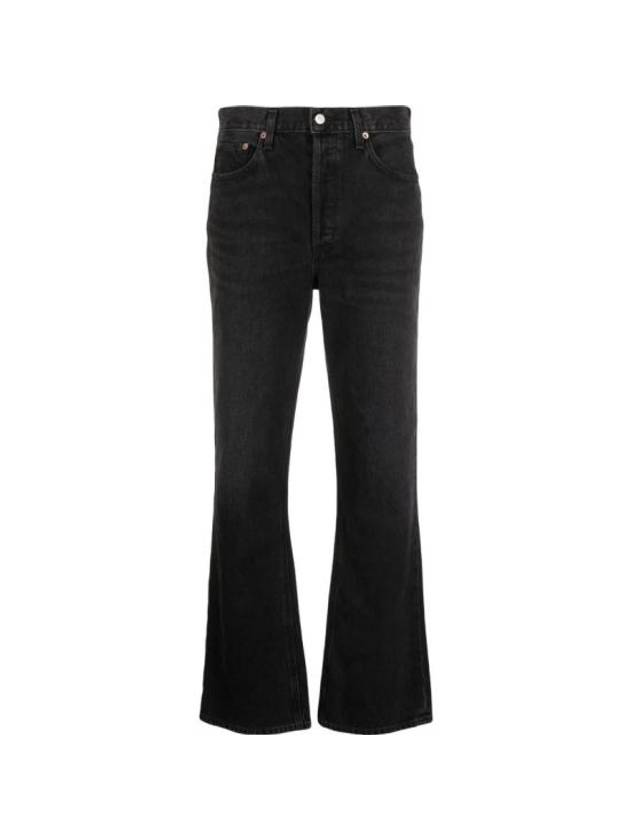 High-waist Denim Relax Fit Flared Jeans Black - AGOLDE - BALAAN 1