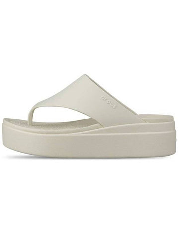 Brooklyn Wedge Flip Flops Bone - CROCS - BALAAN 1