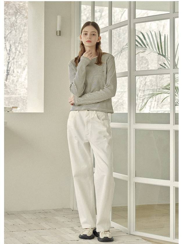 Brilliant Classic Denim Pants Ivory - MICANE - BALAAN 3