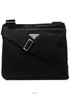 Triangle Logo Re-nylon Saffiano Leather Cross Bag Black - PRADA - BALAAN 2