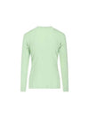 Men s T shirt Sweatshirt Rib Henry Neck Cotton Long Sleeve Top A24SP01OT LIGHT GREEN - AURALEE - BALAAN 2