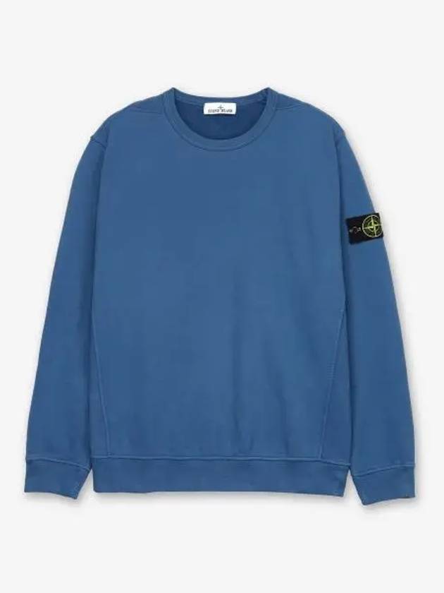 Wappen Patch Crew Neck Cotton Sweatshirt Blue - STONE ISLAND - BALAAN 2