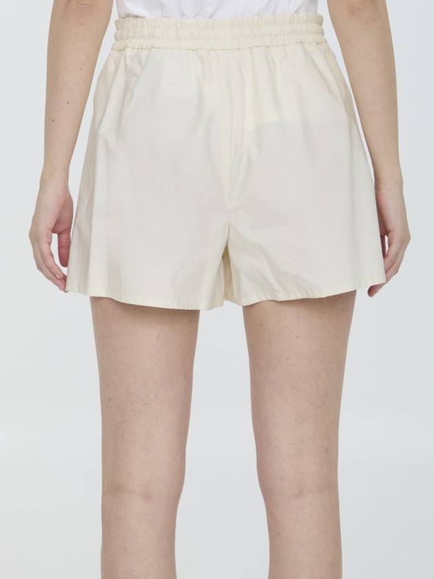 Elastic Waistband Flare Shorts White - MONCLER - BALAAN 5