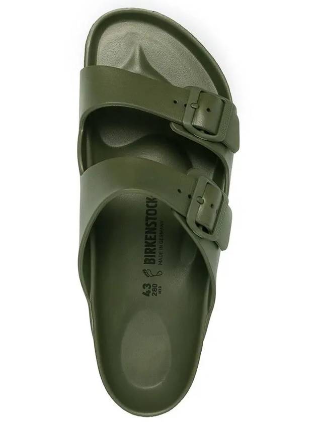 Arizona Eva Buckle Slippers Khaki - BIRKENSTOCK - BALAAN 5