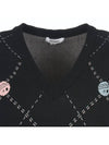 Flee diamond pattern knit vest MK3SV020BLK - P_LABEL - BALAAN 4