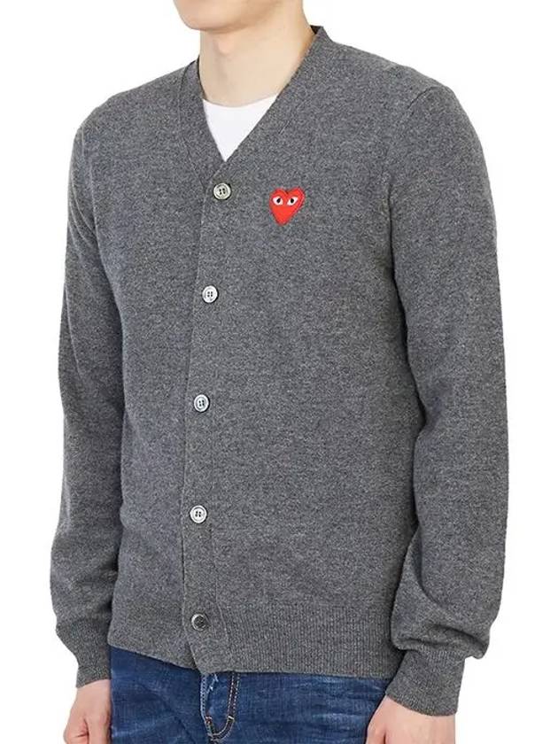 Red Heart Cardigan Dark Grey P1 AZ N008 3 - COMME DES GARCONS - BALAAN 4