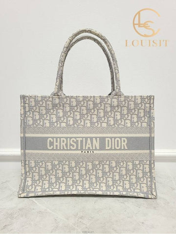 Used luxury goods Lewis It Gray oblique book tote medium - DIOR - BALAAN 1