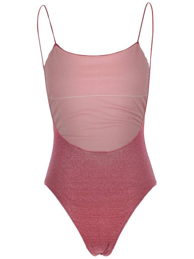 'Lumière Maillot' Pink Swimsuit With Open Back In Lurex Woman - OSEREE - BALAAN 2