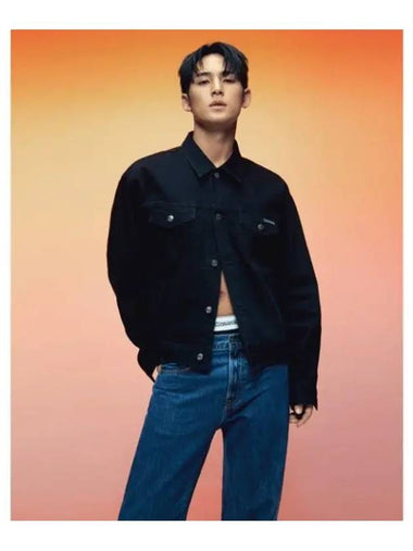 JEANS Mingyu wearing men s 90s classic black denim jacket 40EM785JW4 - CALVIN KLEIN - BALAAN 1