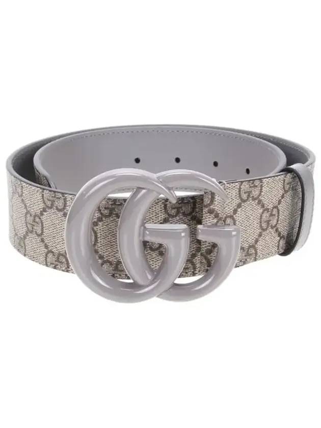 Double G Silver Buckle Belt Beige - GUCCI - BALAAN.