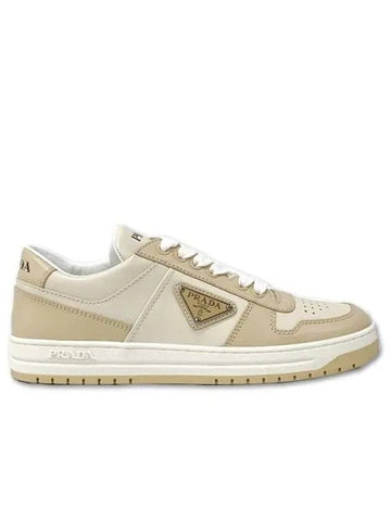 23SS 1E792M Triangle Logo Downtown Perforated Leather Sneakers 1007956 - PRADA - BALAAN 1