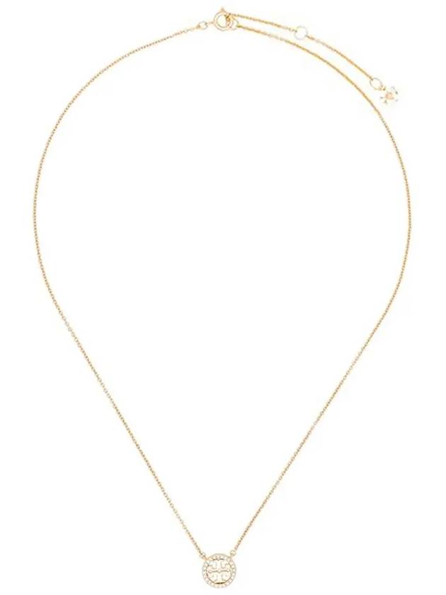 Miller Pave Logo Delicate Necklace Gold - TORY BURCH - BALAAN 3