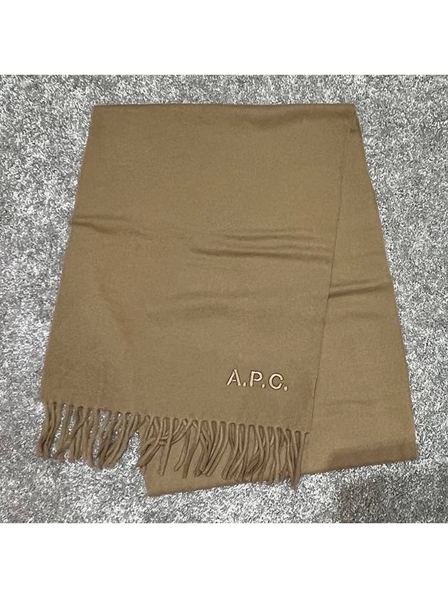 Ambroise Embroidered Muffler Camel - A.P.C. - BALAAN 4