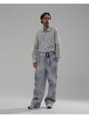 Men s Eco Leather New Wide Pants spray painted whyso24FW03 - WHYSOCEREALZ - BALAAN 3