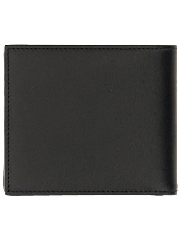 Logo Leather Half Wallet Black - DOLCE&GABBANA - BALAAN 3