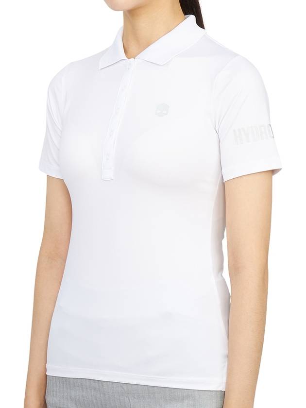 Women's Golf Logo Short Sleeve PK Shirt White - HYDROGEN - BALAAN 3