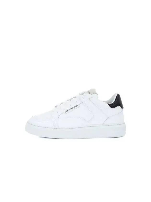 Women s Eagle Logo Heel Tab Sneakers White 271636 - EMPORIO ARMANI - BALAAN 1