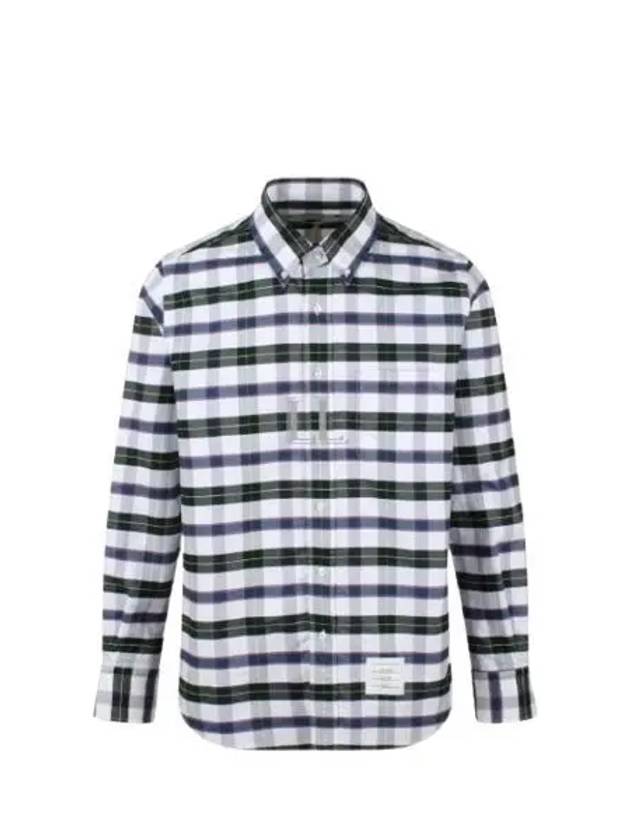 Oxford Tartan Check Cotton Long Sleeve Shirt - THOM BROWNE - BALAAN 2