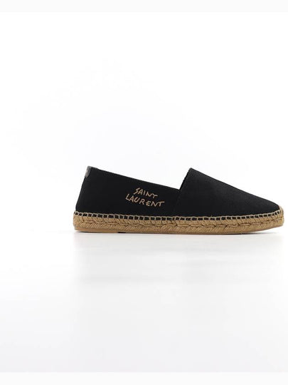 Logo Monogram Espadrilles Black - SAINT LAURENT - BALAAN 2