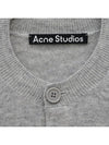 Face Patch Crop Cardigan Light Grey Melange - ACNE STUDIOS - BALAAN 3