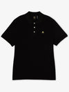 Men's Logo Patch Short Sleeve Polo Shirt Black - MOOSE KNUCKLES - BALAAN 3