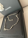 CC logo necklace ribbon crystal pearl silver AB9242 - CHANEL - BALAAN 3