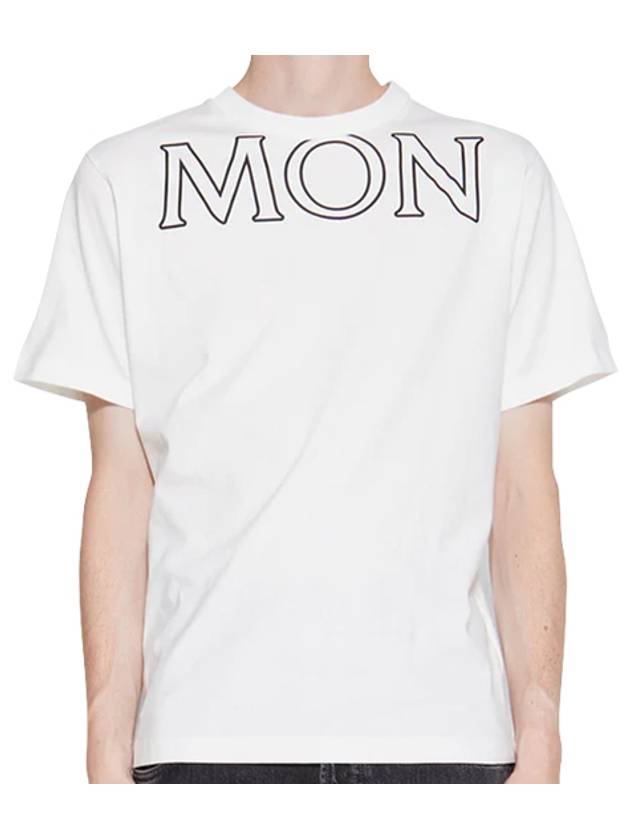 logo print short sleeve t-shirt white - MONCLER - BALAAN 2