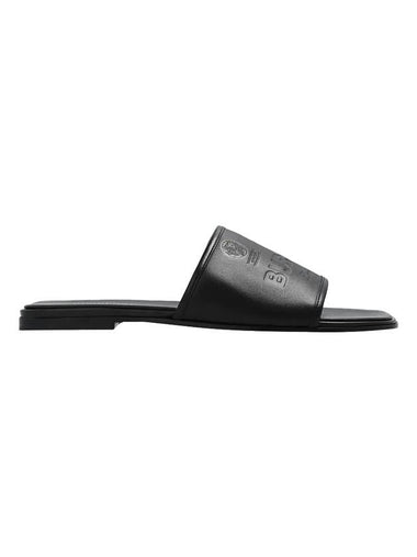 Carolyn Leather Slippers Black - BURBERRY - BALAAN 1