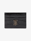 Embossed TB Logo Card Wallet Black Women s - BURBERRY - BALAAN 4