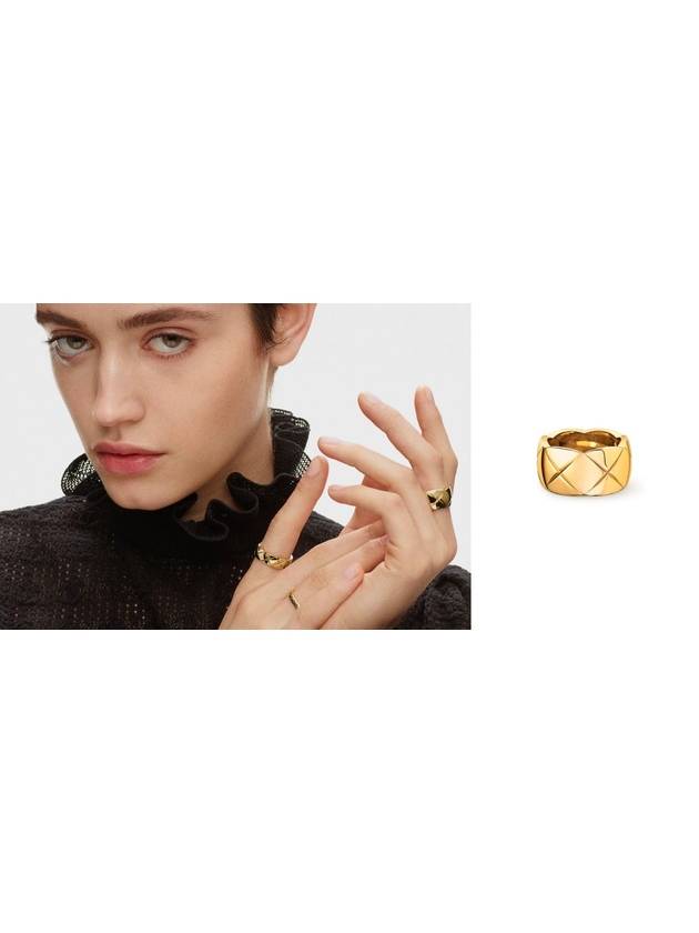 Coco Crush COCO CRUSH Ring Ring 18K Yellow Gold Quilted Large J10574 - CHANEL - BALAAN 6