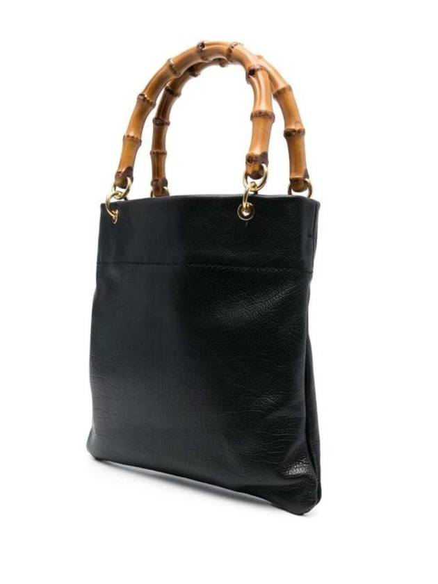 Logo Plaque Calf Leather Tote Bag Black - JIL SANDER - BALAAN 3