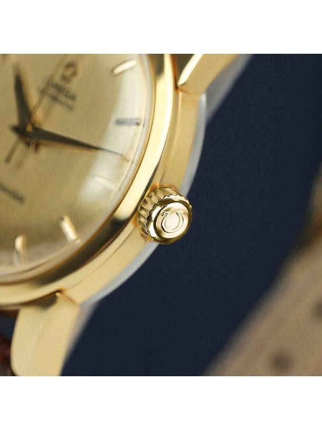 Seamaster Rare Gold Edition Men s Automatic Leather Watch - OMEGA - BALAAN 4