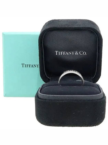 Tiffany PT950 Platinum New Milgrain Edge 4mm Band Ring No 9 - TIFFANY & CO. - BALAAN 1