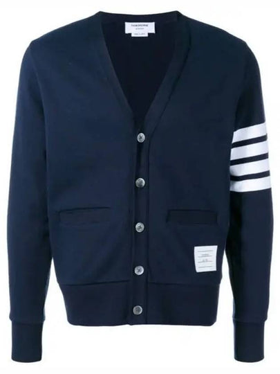 Classic V-Neck 4 Bar Stripe Cardigan Navy - THOM BROWNE - BALAAN 2