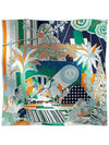 Acte III, Scene I, La Clairiere Decoupage 70 Scarf Blue - HERMES - BALAAN 2