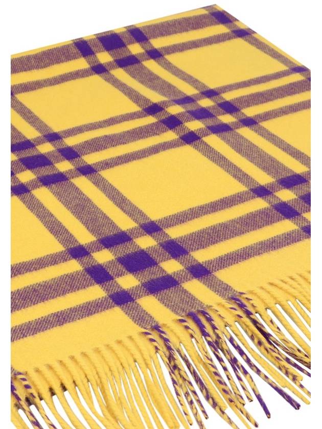 Check Print Cashmere Scarf 8073497 - BURBERRY - BALAAN 4