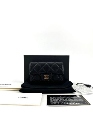 Classic caviar gold flap card wallet - CHANEL - BALAAN 1