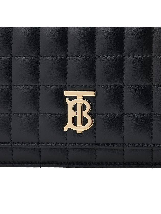 Lola Gold Logo Quilted Mini Cross Bag Black - BURBERRY - BALAAN 7