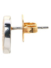 Miller Stud Earrings Silver Gold - TORY BURCH - BALAAN 4