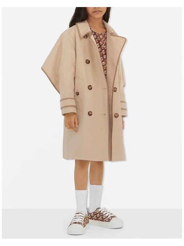 Kids Double Breasted Trench Coat Beige - BURBERRY - BALAAN 3