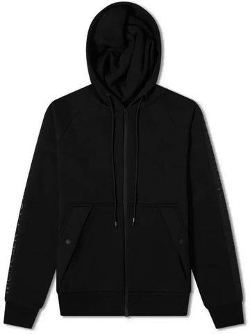 cotton hooded jacket black - MONCLER - BALAAN.