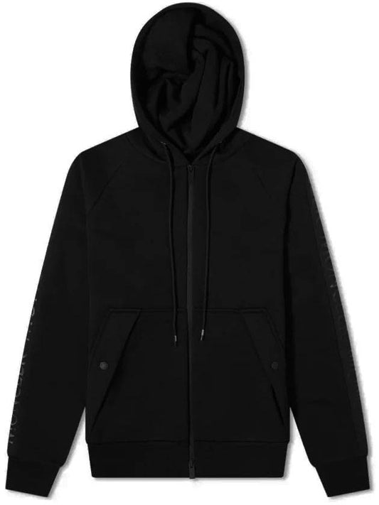 cotton hooded jacket black - MONCLER - BALAAN.