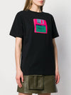 Floppy Disk Print Cotton Short Sleeve T-Shirt Black - MARCELO BURLON - BALAAN 3