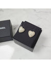 CC Heart Pearl Cubic Earrings Gold White - CHANEL - BALAAN 3