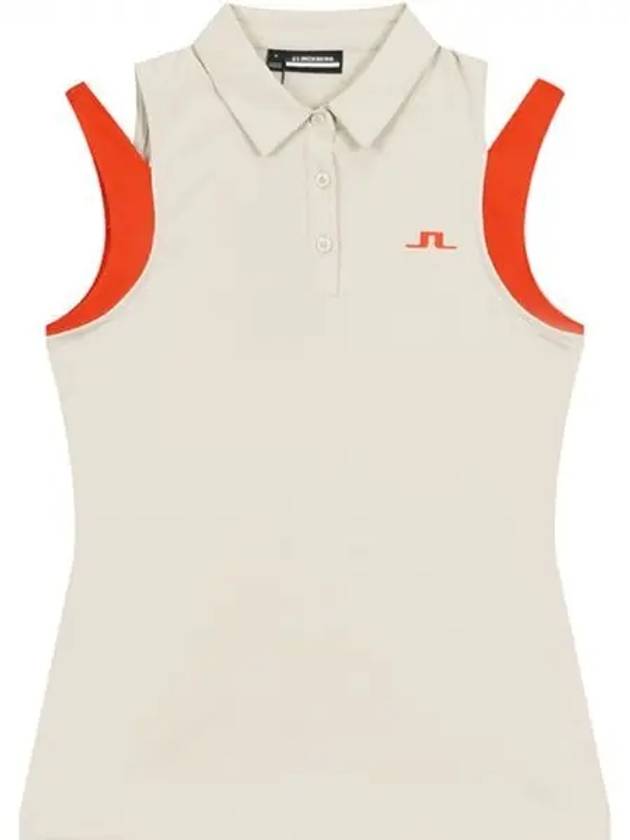 Golf Women s Wear Clothing Sleeveless Polo Shirt T Malaika Top Almond Milk GWJ09179E031 Domestic Product GQN124061199182 - J.LINDEBERG - BALAAN 1